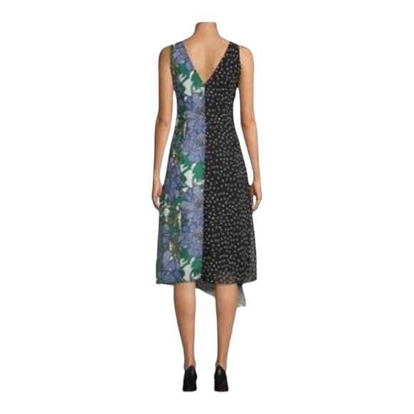 Sfw Periwinkle Black Contrasting Design Sleeveless Midi Length Dress XS - Picture 2 of 11